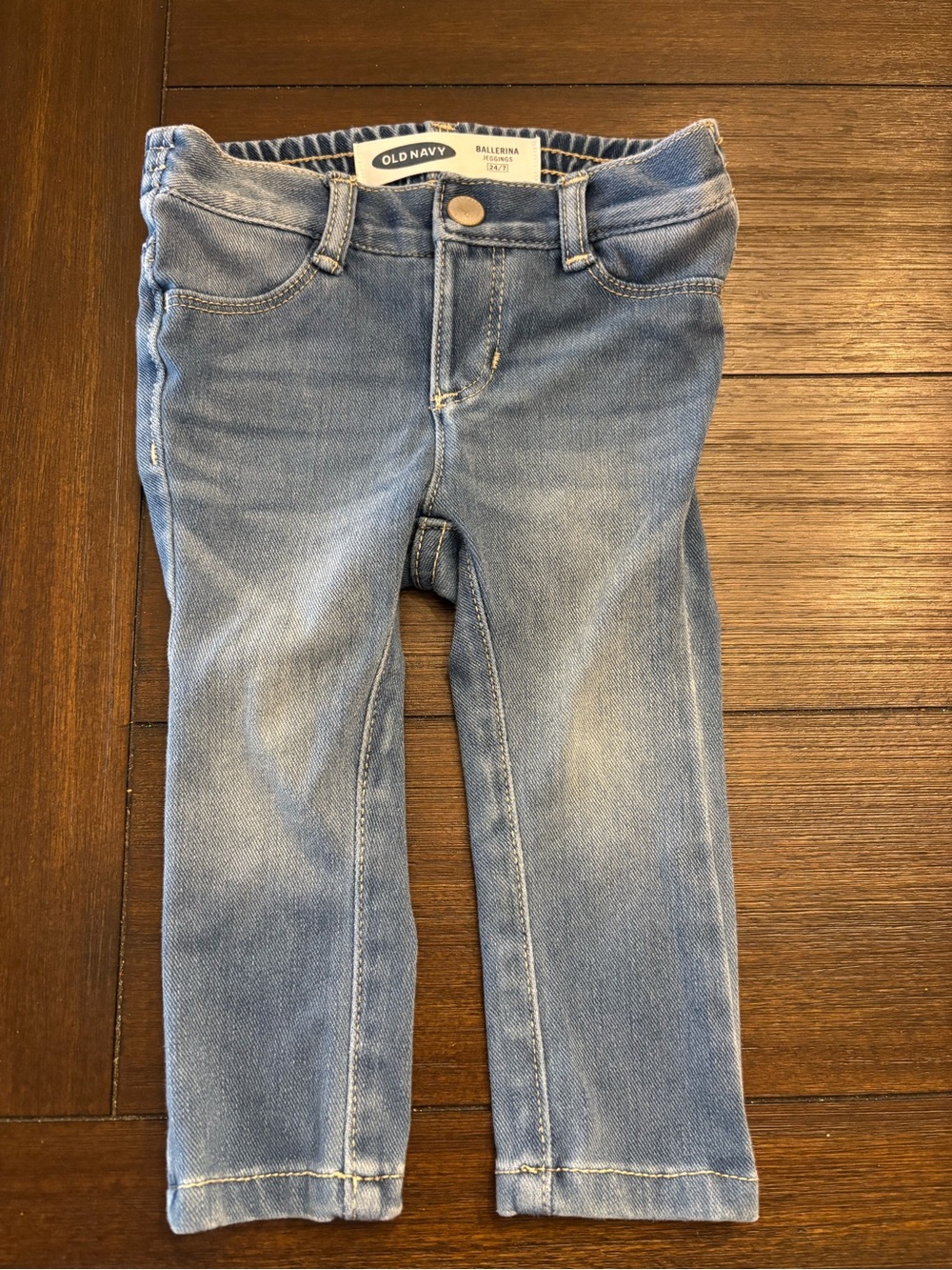 Old Navy Light Blue Infant Girls' Stretch Skinny Ballerina Jeggings 12-18 mo